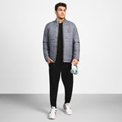 OASIS SPLATTER PUFFER, WHITE/CHARCOAL