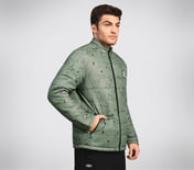 OASIS SPLATTER PUFFER, WWHITE/GREEN Apparel Top View