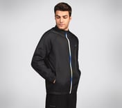 SL OMBRE JACKET, BLACK/CHARCOAL/BLUE Apparel Bottom View