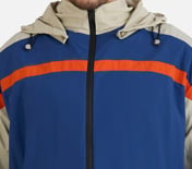 MENS COLORBLOCK JACKET, NAVY/LT.BLUE