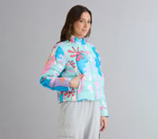 DOODLE PUFFER JACKET, H.PINK/ORANGE