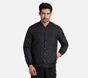 SKECHERS APPLIQUE PUFFER JACK, BLACK