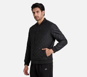 SKECHERS APPLIQUE PUFFER JACK, BLACK
