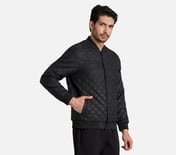 SKECHERS APPLIQUE PUFFER JACK, BLACK