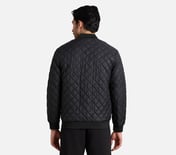 SKECHERS APPLIQUE PUFFER JACK, BLACK