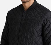 SKECHERS APPLIQUE PUFFER JACK, BLACK