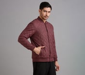 SKECHERS APPLIQUE PUFFER JACK, BURGUNDY/PINK