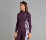 PLACEMENT PRINT JACKET, WHITE/TURQ/PURPLE