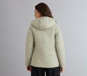 QUILTED WAIST CINCHED JACKET, YELLOW/BLUE