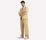 AIRY TRAVELLER FLEECE JACKET, NATURAL/BLUE