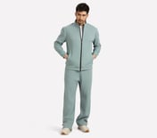 AIRY TRAVELLER FLEECE JACKET, OFF WHITE/NAVY