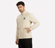 SKECHERS LIFESTYLE JACKET, NATURAL/BLUE