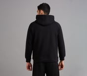 SKECHERS CORDED PANEL HOODIE, BLACK Apparel Left View