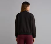 QUILTED SNAP BUTTON JACKET, BLACK