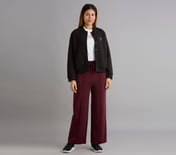 QUILTED SNAP BUTTON JACKET, BLACK