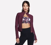 GOFLEX RIB JACKET, BURGUNDY/PINK Apparel Lateral View