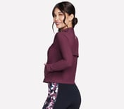 GOFLEX RIB JACKET, BURGUNDY/PINK Apparel Bottom View