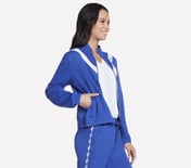 SKECH SWEATS FLEECE CHEVRON J, GUN METAL/ROYAL