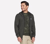 SKECH KNITS ULTRA GO FULL ZIP, OOLIVE