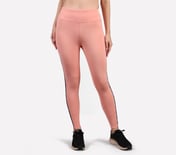 BRANDED TAPE APPLIQUE LEGGING, PURPLE/YELL