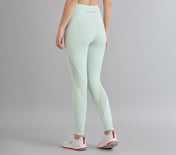 POWER MESH PANELLED LEGGINGS, YELLOW/BLUE