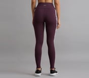 PRINTED PANEL LEGGING, WHITE/TURQ/PURPLE