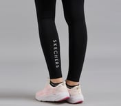 BASIC COTTON BRANDED LEGGINGS, BLACK