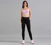 BASIC COTTON BRANDED LEGGINGS, BLACK