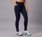 ORGANIC COTTON BRANDED LEGGIN, NAVY
