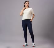 ORGANIC COTTON BRANDED LEGGIN, NAVY