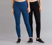 PACK OF 2 LEGGING, LUGGAGE/BLACK