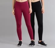 PACK OF 2 LEGGING, WHITE/BLACK/T