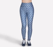 SKECHERS CHAIN HW FL LEGGING, NVY GRY WHT