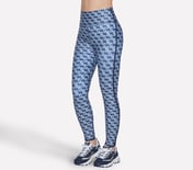 SKECHERS CHAIN HW FL LEGGING, NVY GRY WHT