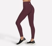 GOFLEX RIB FL HW LEGGING, BURGUNDY/PINK