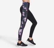 GOSTRETCH WINTER BLOOM LEGGING, BLACK/LAVENDER/PINK Apparel Bottom View