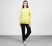 OASIS LAYERED SLEEVE SWEATSHIRT, MINT/YELLOW
