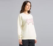 SKECHERS APPLIQUED SWEATSHIRT, WHITE Apparel Bottom View