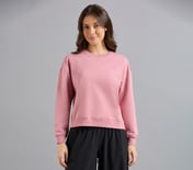 DROP SHOULDER SWEATSHIRT, PURPLE/YELL