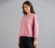 DROP SHOULDER SWEATSHIRT, PURPLE/YELL