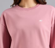 DROP SHOULDER SWEATSHIRT, PURPLE/YELL