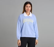 OVERSIZED LONG SLEEVED TEE, GRAY/AQUA/PINK Apparel Lateral View