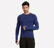 COMPRESSION RUNNER TEE, LT. BLUE/YELLOW
