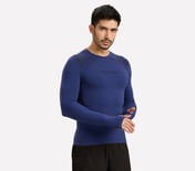 COMPRESSION RUNNER TEE, LT. BLUE/YELLOW
