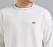 OVERSIZED CONTRAST FLATLOCK TEE, WHITE Apparel Right View