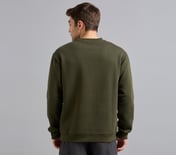 FRONT LINEAR BRANDING SWEATSHIRT, BROWN/SAGE