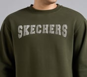 FRONT LINEAR BRANDING SWEATSHIRT, BROWN/SAGE