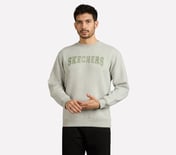 FRONT LINEAR BRANDING SWEATSHIRT, CHARCOAL/LT. GRAY