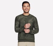 SKECH KNITS ULTRA GO LITE OLI, NATURAL/GREEN Apparel Left View