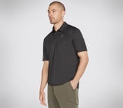 ON THE ROAD POLO, BLACK/CHARCOAL Apparel Bottom View